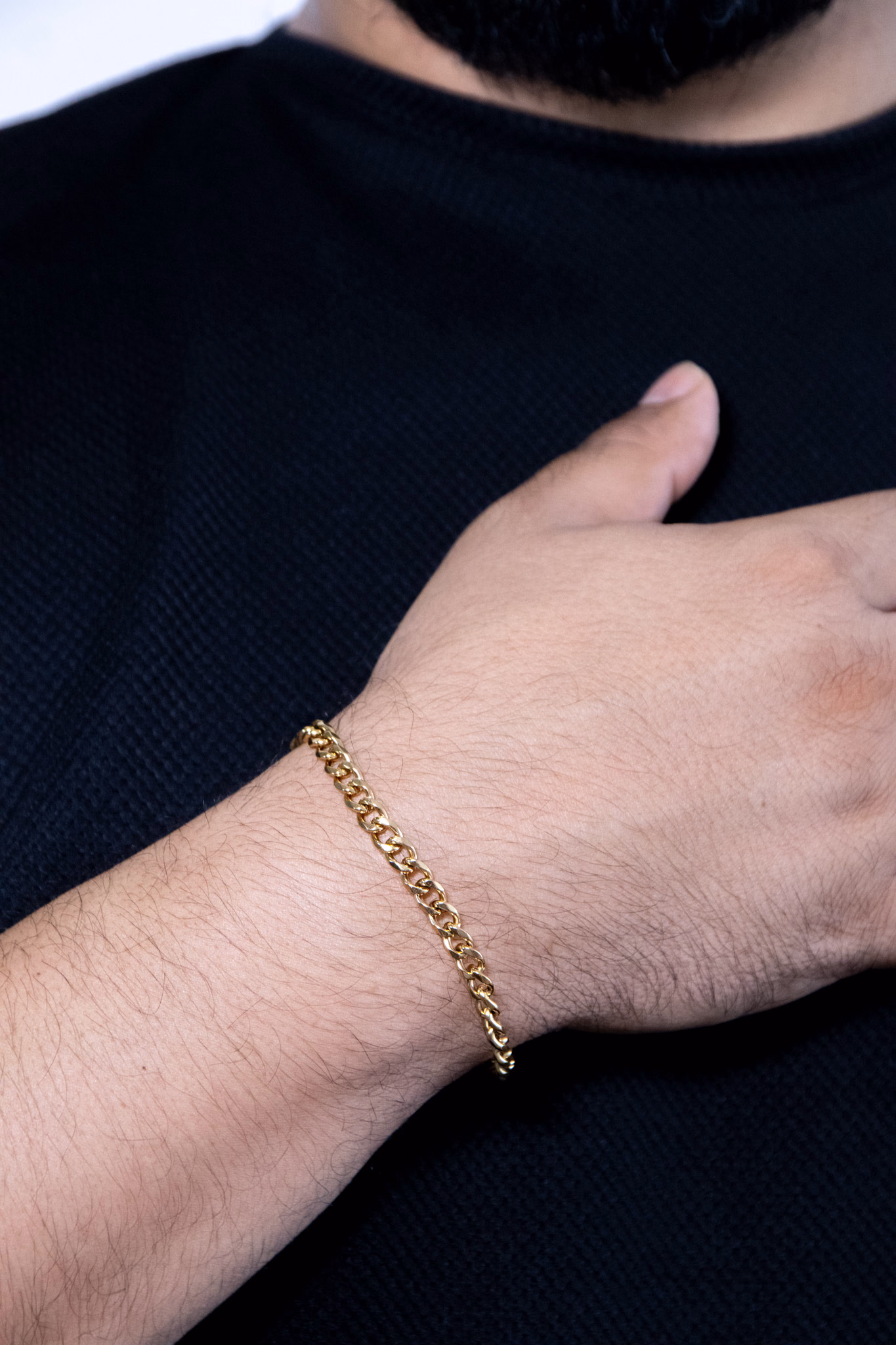 Pulsera Cubana 3mm × 17cm